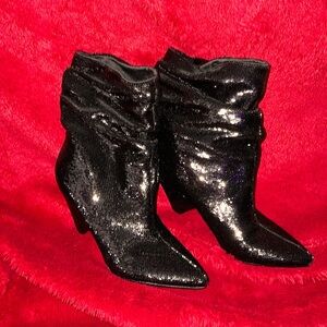 Guess Black Sequin Ankle Boots